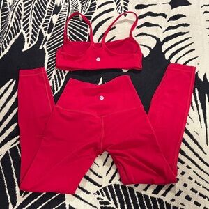 Lululemon Dragonfruit Align Legging and Wunder Train Bra Set